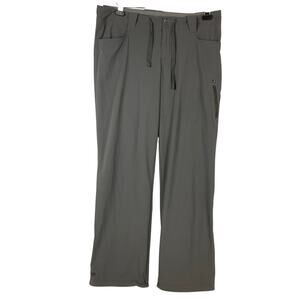 Outdoor Research Ferrosi Stretch Pants Women 10 Gray Hem Drawcords Hike Climbing